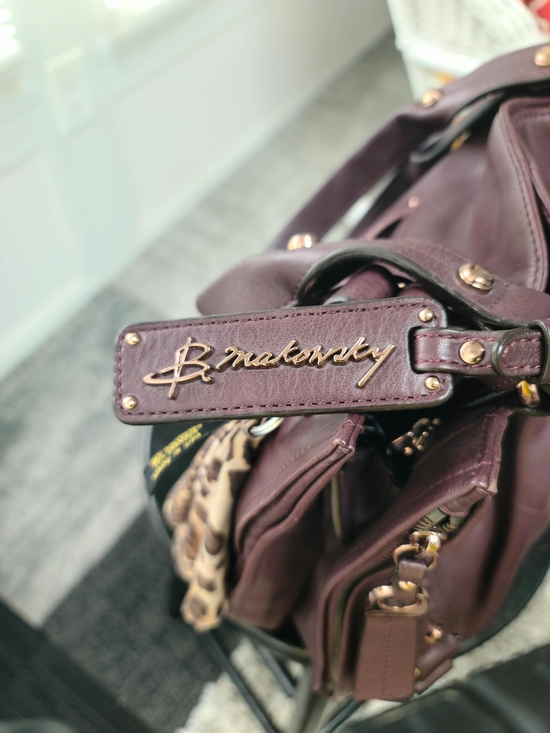 b. makowsky Handbags - b. makowsky Leather Shoulder Bag - Plum